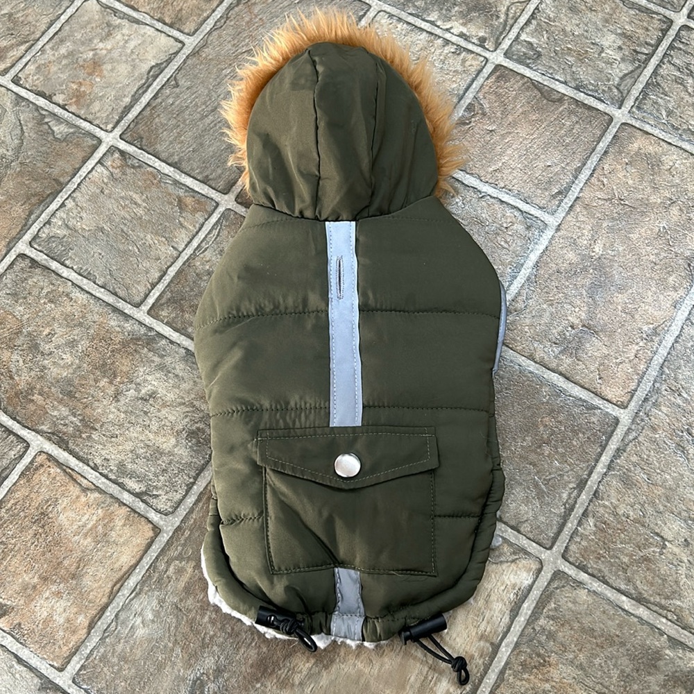 Vibrant Life Puffer Dog Jacket Sherpa Lined  Size XS